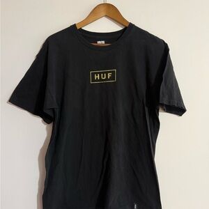 HUF Black Cotton Tee